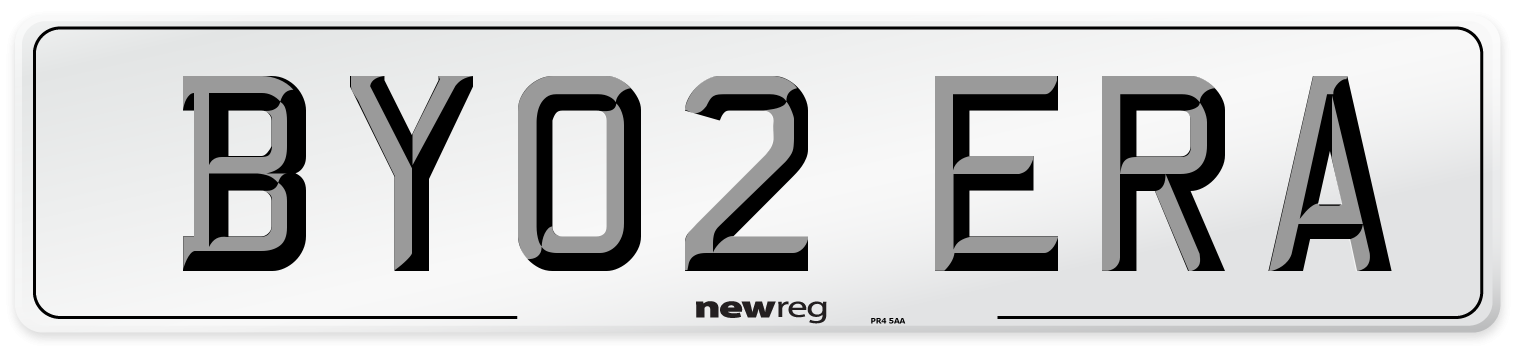 BY02 ERA Number Plate from New Reg